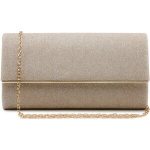Chic Glitter Clutch Handbag for Wedding & Cocktail Events - 40" Chain Strap